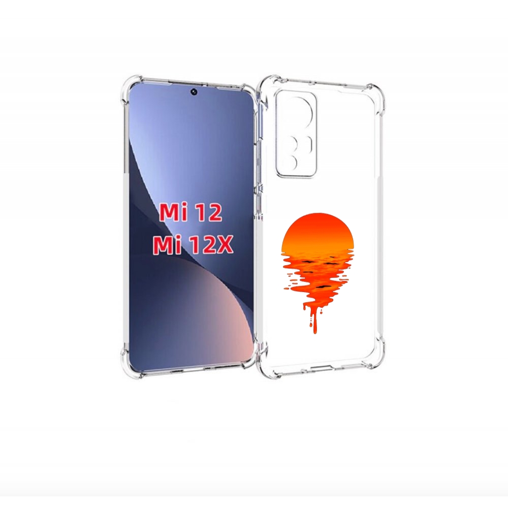 

Чехол бампер MyPads оранжевый закат на воде для Xiaomi 12., Прозрачный, Tocco