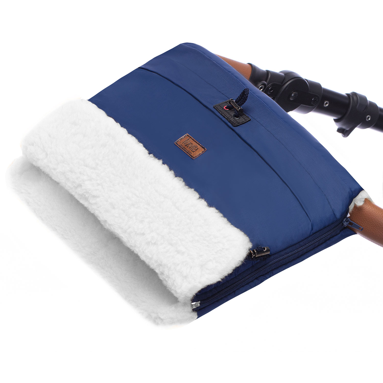 

Муфта меховая для коляски Nuovita Alaska Bianco Blu scuro/темно-синий, Alaska Bianco