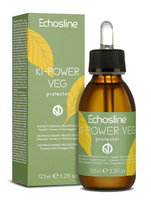 Лосьон Echos Line Ki-Power Veg для окрашенных волос восстанавливающая защита 125 мл лосьон для животных topdog orchid pet lotion fragrance ароматизированный 75 мл