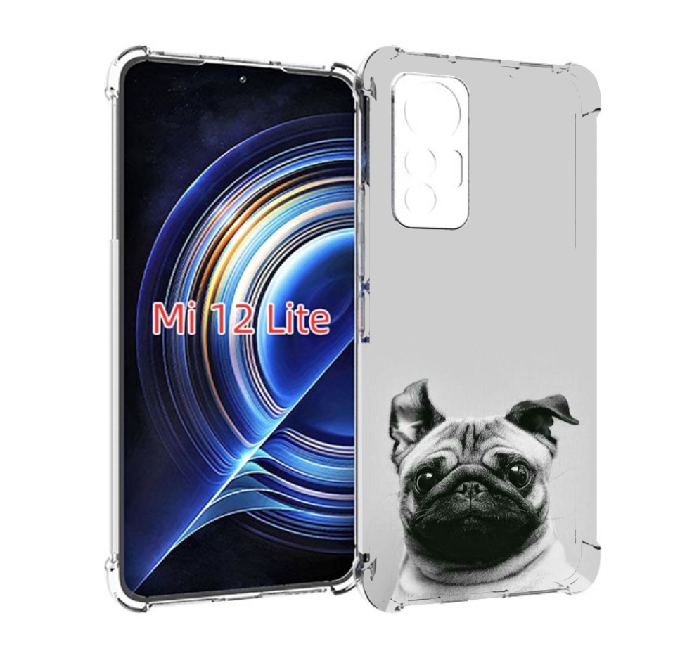 

Чехол MyPads мопс для Xiaomi 12 Lite, Прозрачный, Tocco