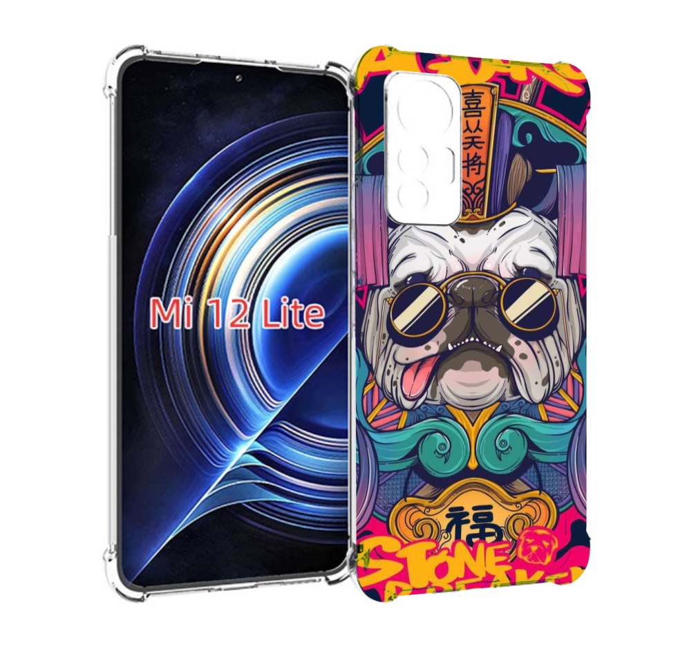 

Чехол MyPads мопс агро яркая для Xiaomi 12 Lite, Прозрачный, Tocco