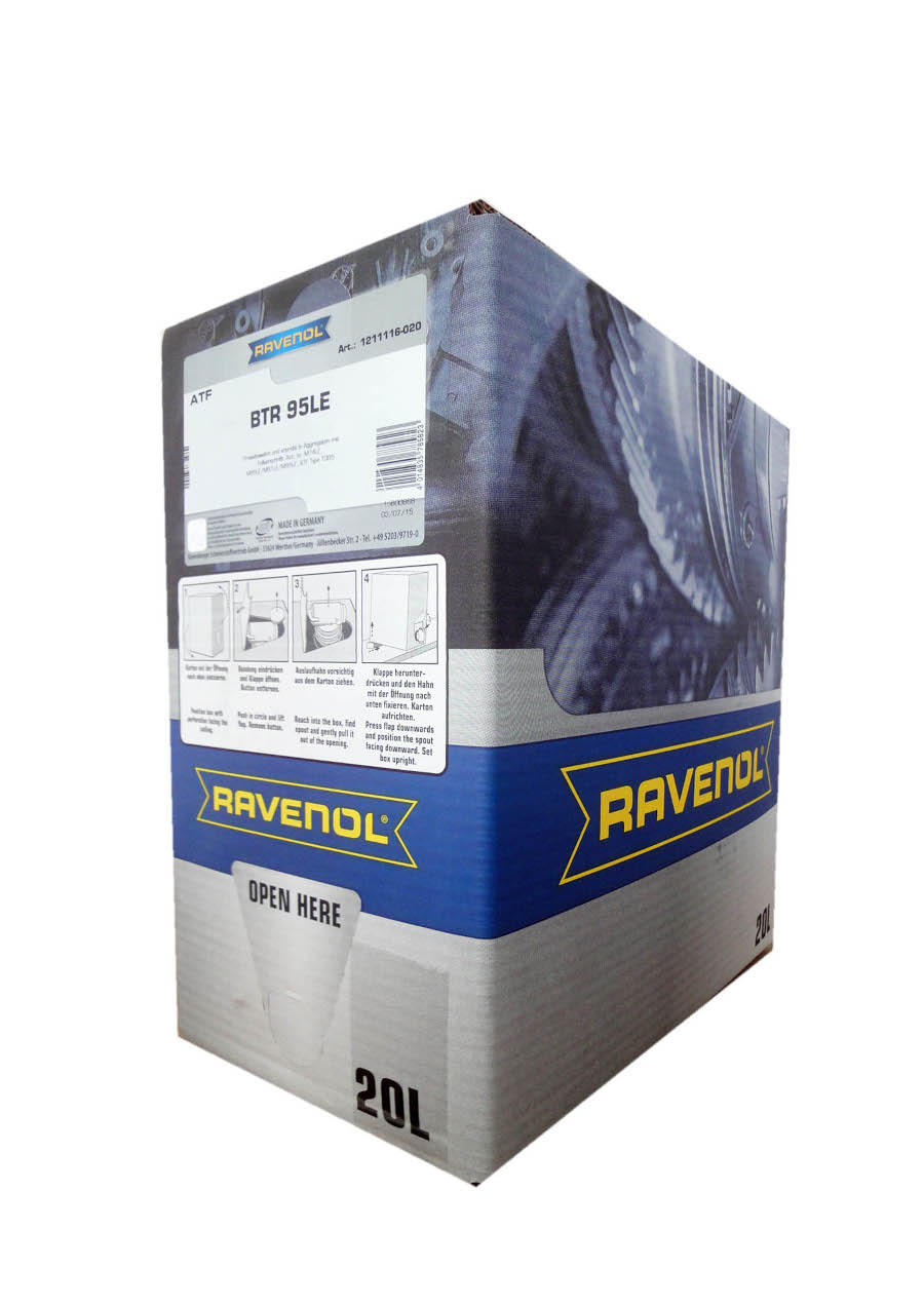 фото Трансмиссионное масло ravenol atf btr 95le (20л) экобокс