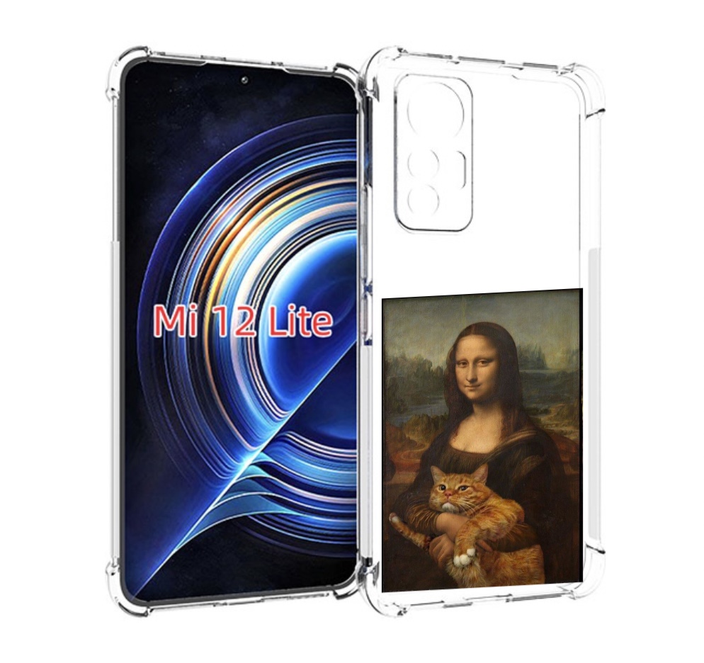 

Чехол MyPads монализа-с-котиком для Xiaomi 12 Lite, Прозрачный, Tocco
