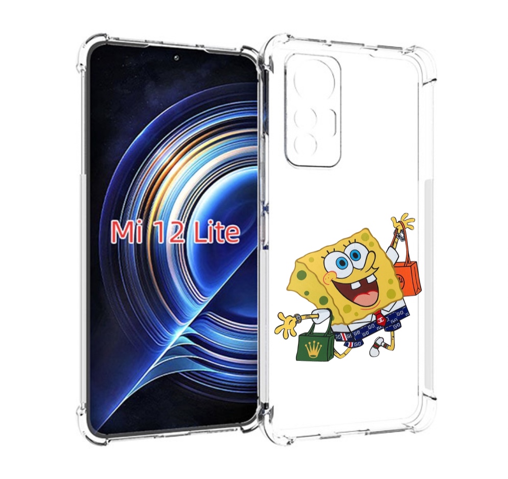

Чехол MyPads модный-спанч-боб для Xiaomi 12 Lite, Прозрачный, Tocco