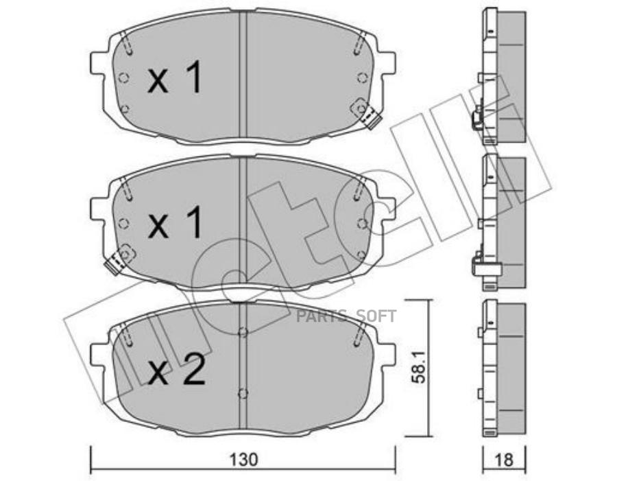 

Тормозные колодки METELLI 22-0513-1