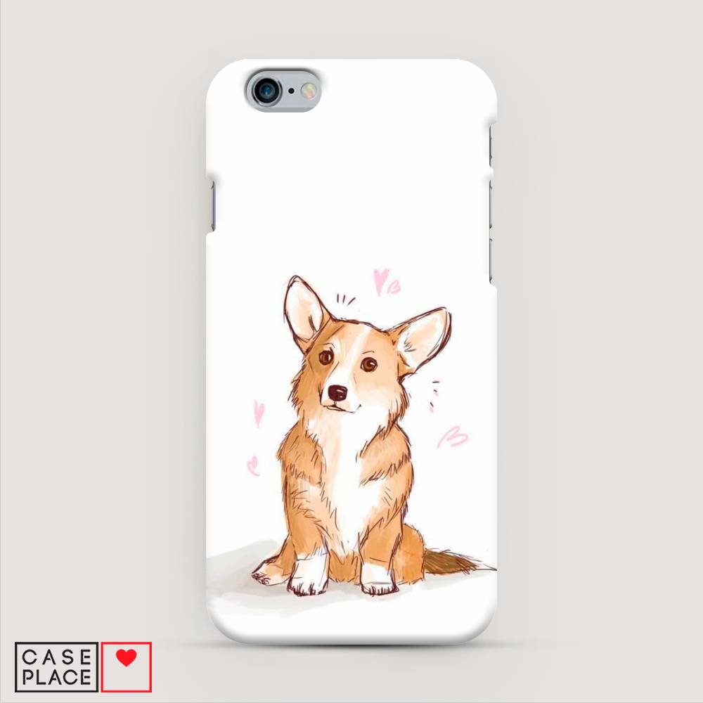 

Пластиковый чехол "Корги любовь" на Apple iPhone 6S, 0104S20-1
