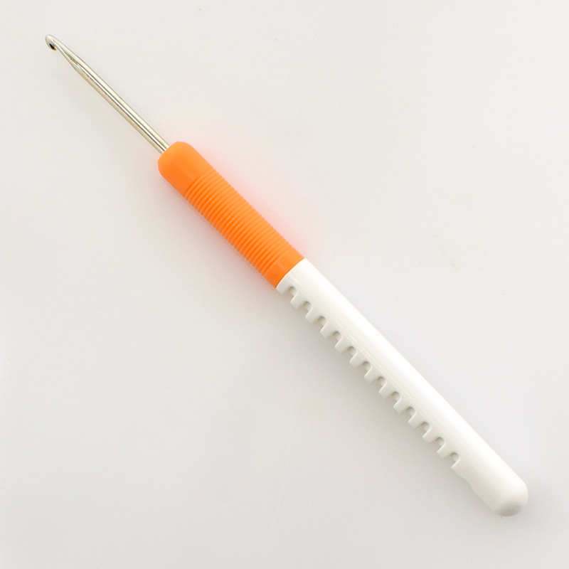 фото Крючок, вязальный с пластиковой ручкой №3, 15 см addi