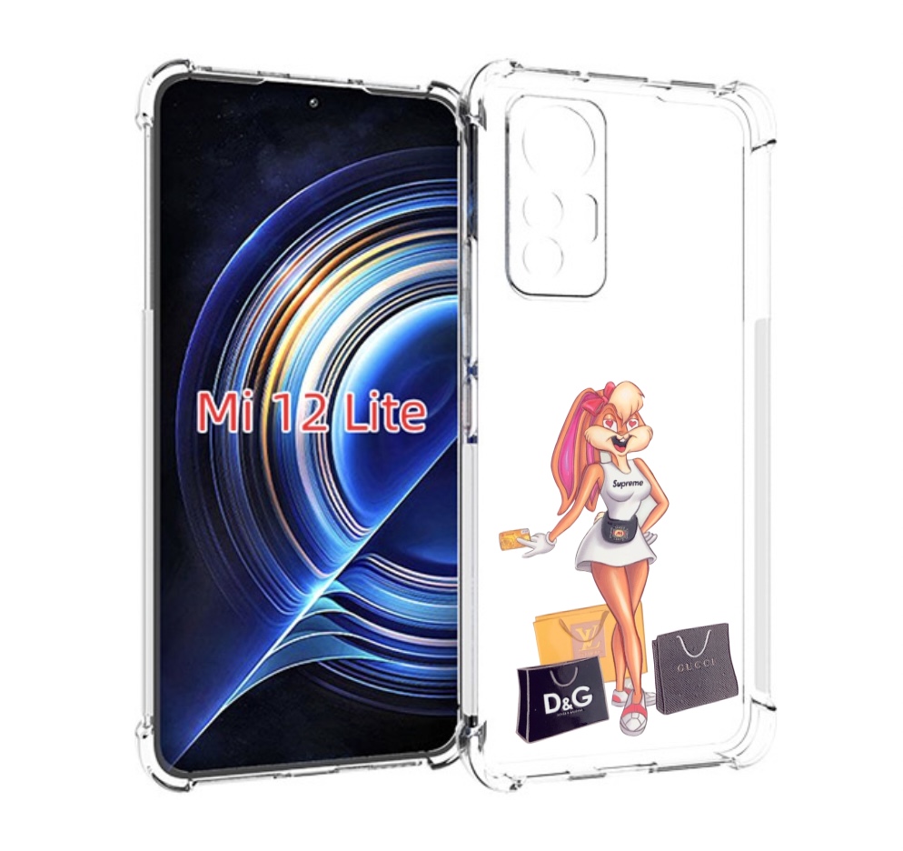 

Чехол MyPads модница-зайка женский для Xiaomi 12 Lite, Прозрачный, Tocco