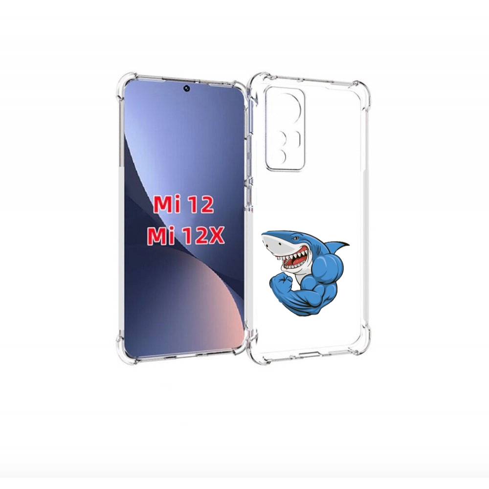 

Чехол бампер MyPads накаченная акула для Xiaomi 12., Прозрачный, Tocco
