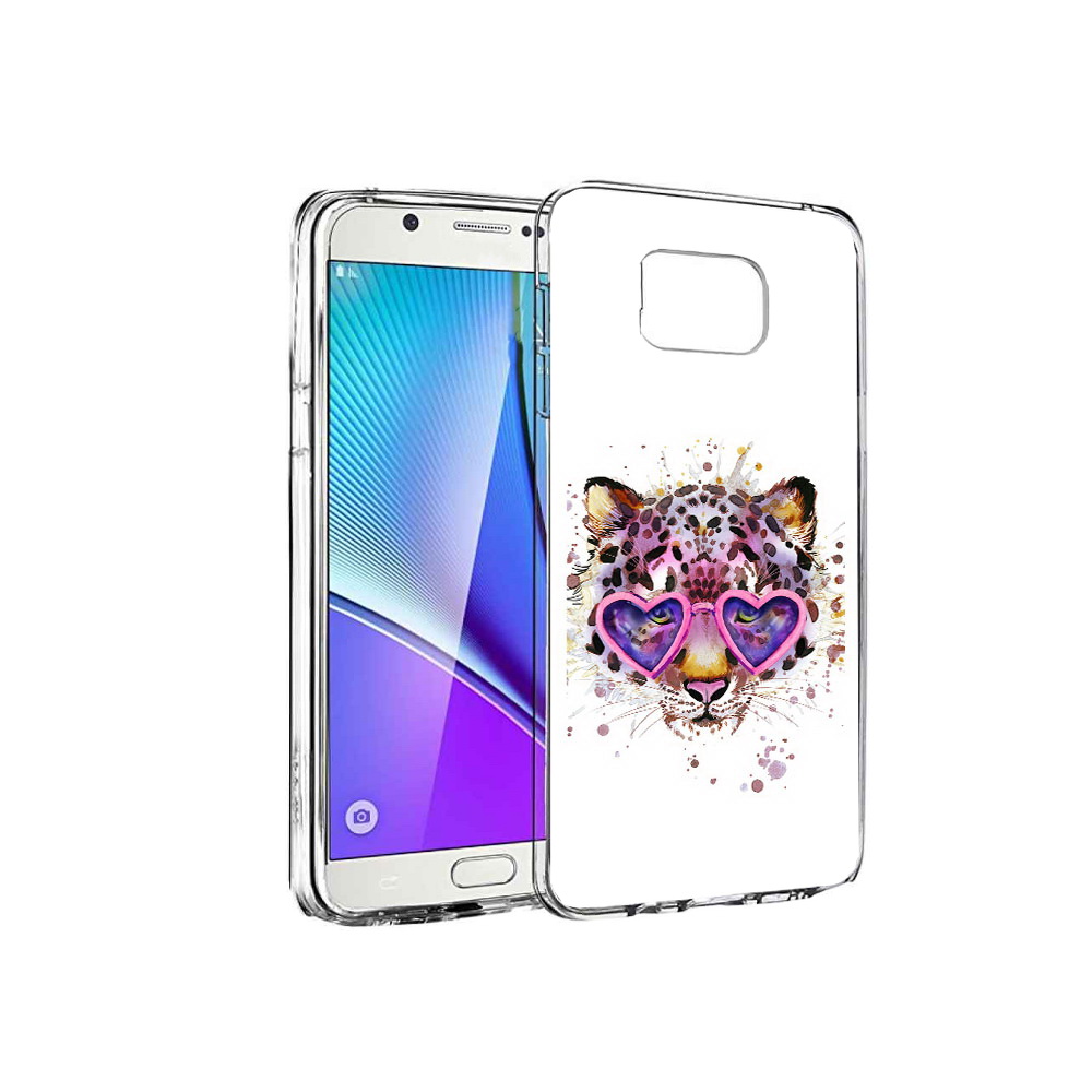 

Чехол MyPads Tocco для Samsung Galaxy Note 5 модный леопард, Прозрачный, Tocco