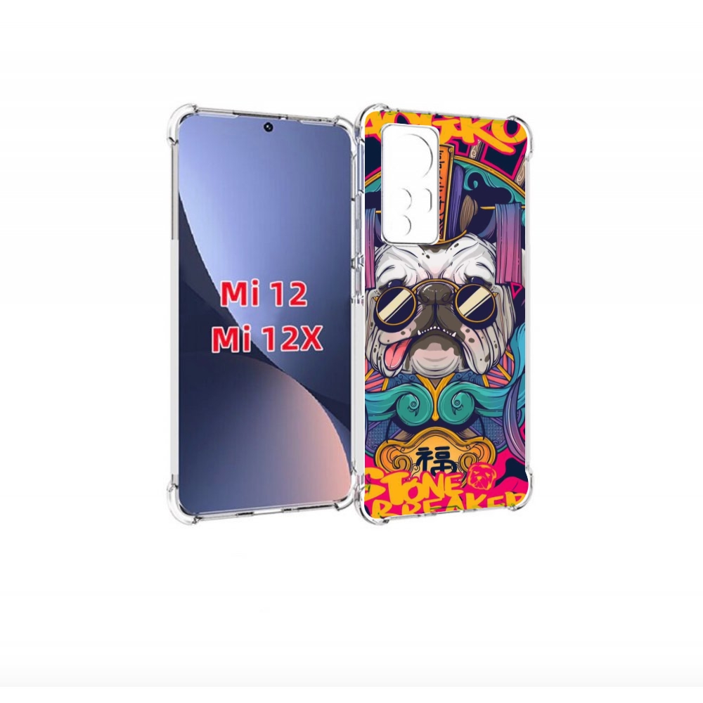 

Чехол бампер MyPads мопс агро яркая для Xiaomi 12., Прозрачный, Tocco