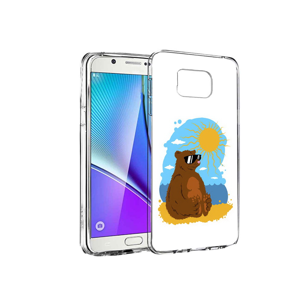 

Чехол MyPads Tocco для Samsung Galaxy Note 5 медведь на чиле, Прозрачный, Tocco