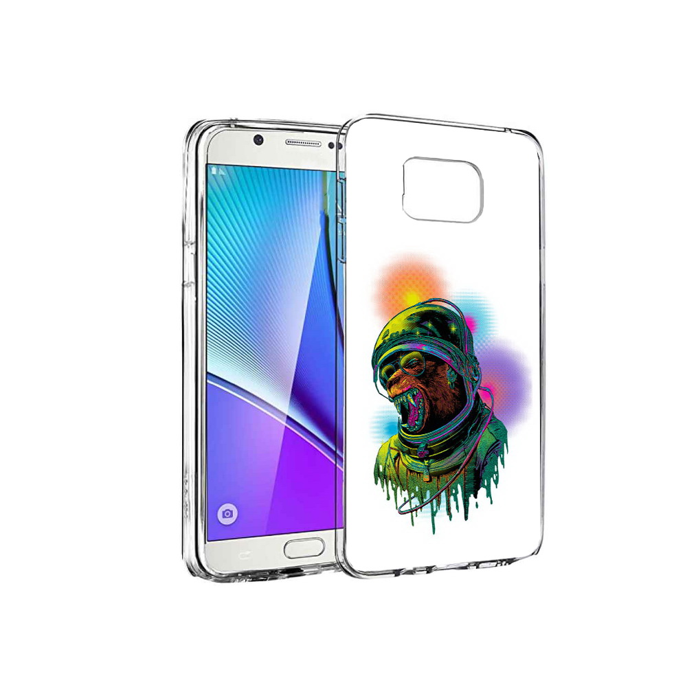 

Чехол MyPads Tocco для Samsung Galaxy Note 5 медведь космонавт, Прозрачный, Tocco