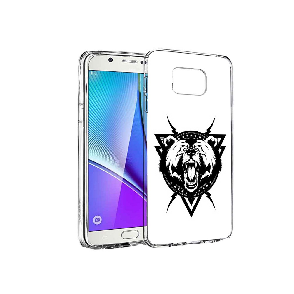 

Чехол MyPads Tocco для Samsung Galaxy Note 5 медведь в треугольнике, Прозрачный, Tocco
