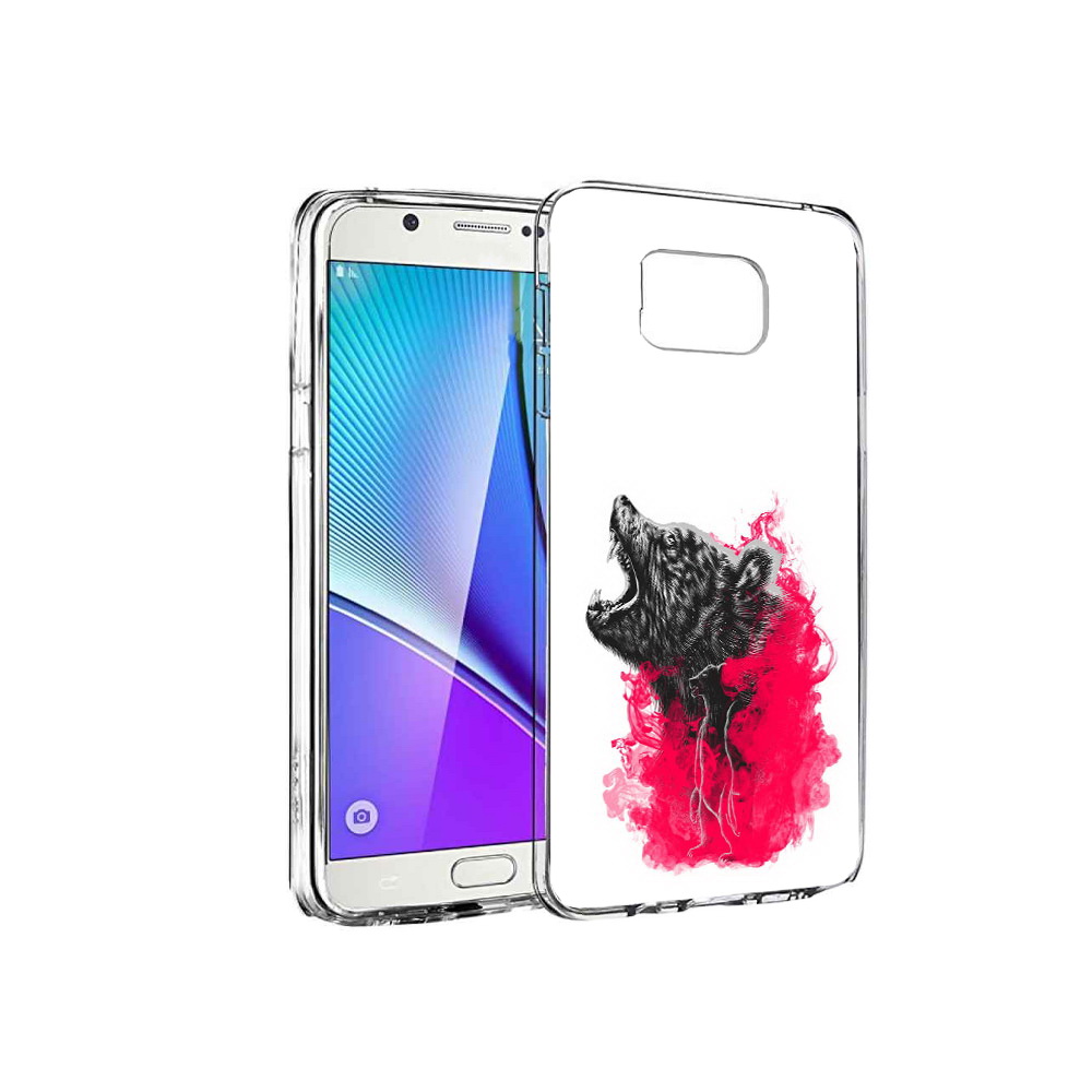 

Чехол MyPads Tocco для Samsung Galaxy Note 5 медведь в дымке, Прозрачный, Tocco