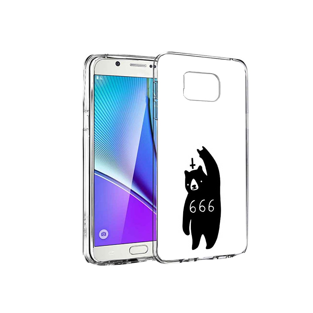 

Чехол MyPads Tocco для Samsung Galaxy Note 5 медведь 666, Прозрачный, Tocco