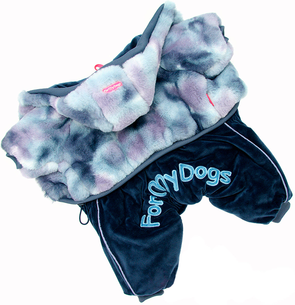 

FOR MY DOGS FOR MY DOGS комбинезон-шубка для собак синий для мальчиков FW1096-2021 M (16)