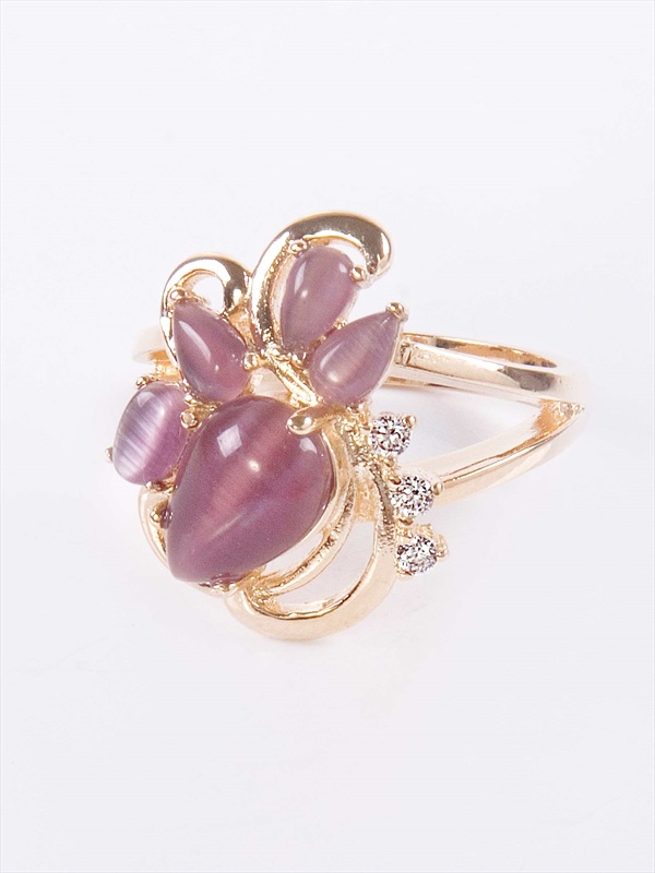 

Кольцо из бижутерного сплава р.  Lotus Jewelry 3037R-09CA-violet, кошачий глаз/циркон, 3037R-09CA-violet