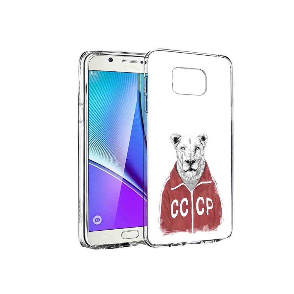 

Чехол MyPads Tocco для Samsung Galaxy Note 5 львица ссср, Прозрачный, Tocco