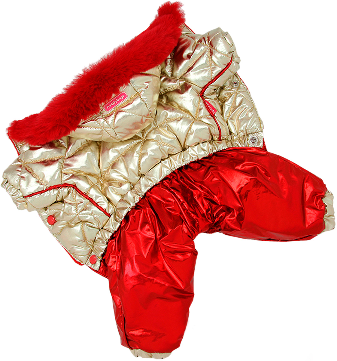 

Комбинезон для собак For My Dogs FW1093-2021 F (12) для девочек золото-красный