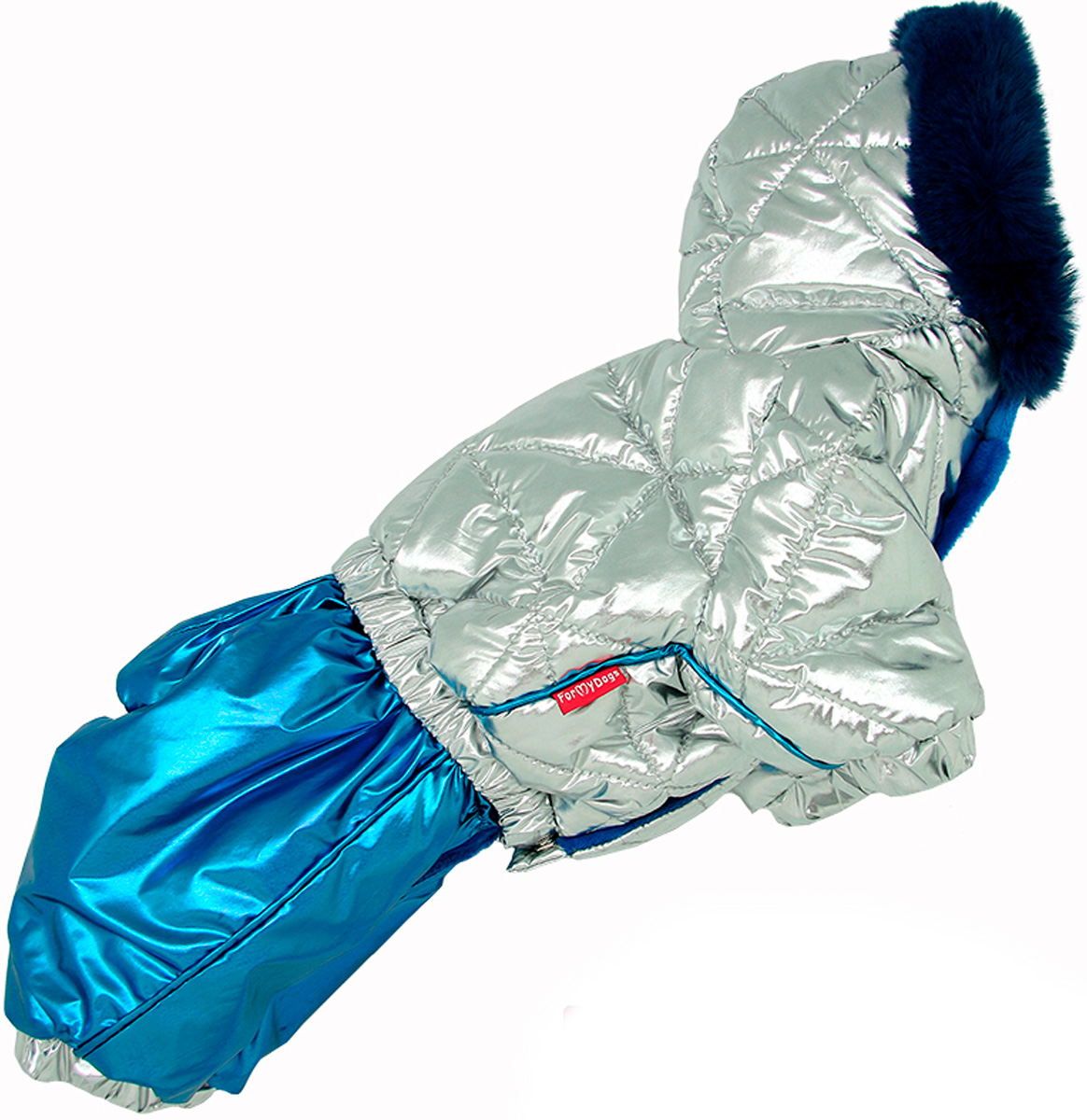 

FOR MY DOGS FOR MY DOGS комбинезон для собак серебро/синий для мальчиков FW1093-2021 M (12