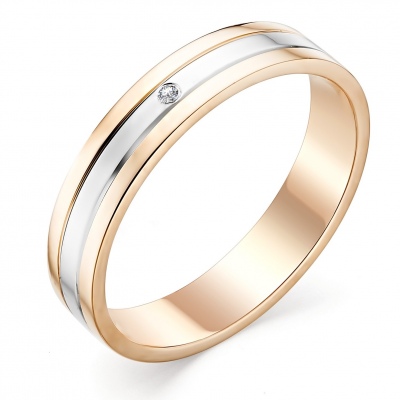 

Кольцо с 1 бриллиантом из красного золота р. 19 Алкор 12778-100, 12778-100