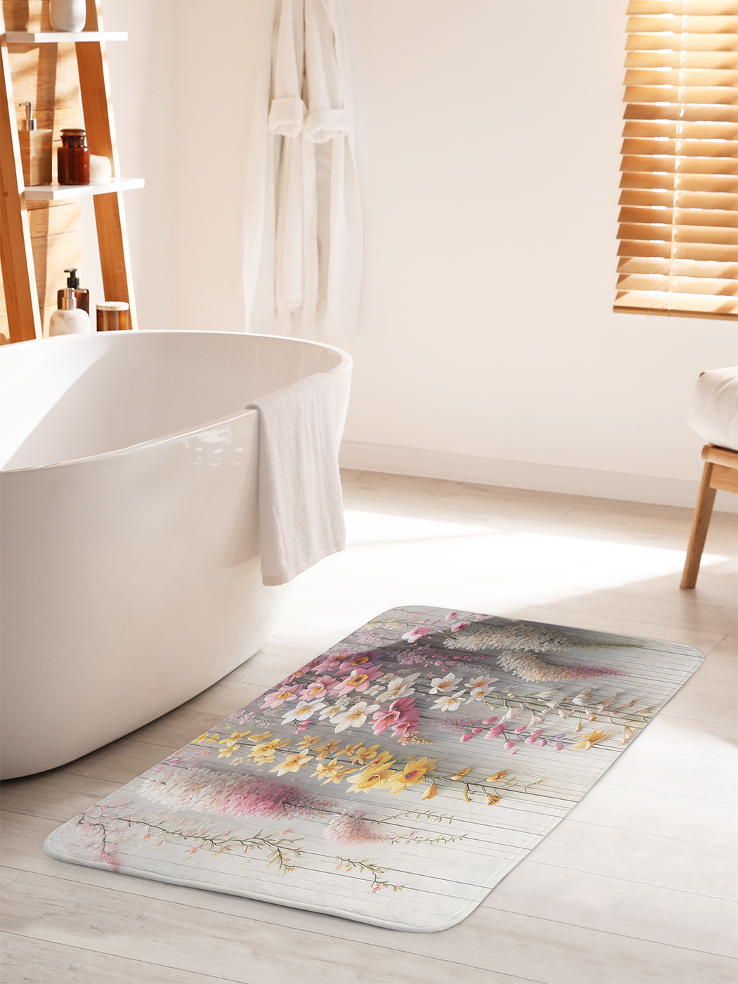 

Коврик для ванной туалета душа JoyArty "Цветочные украшения", bath_sd3120_60x100