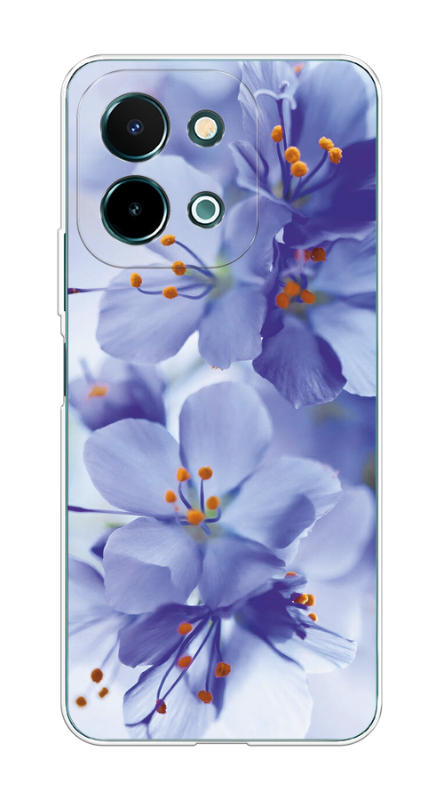 

Чехол на Vivo Y28 4G "Фиолетовые цветки", Фиолетовый;синий, 2611650-1