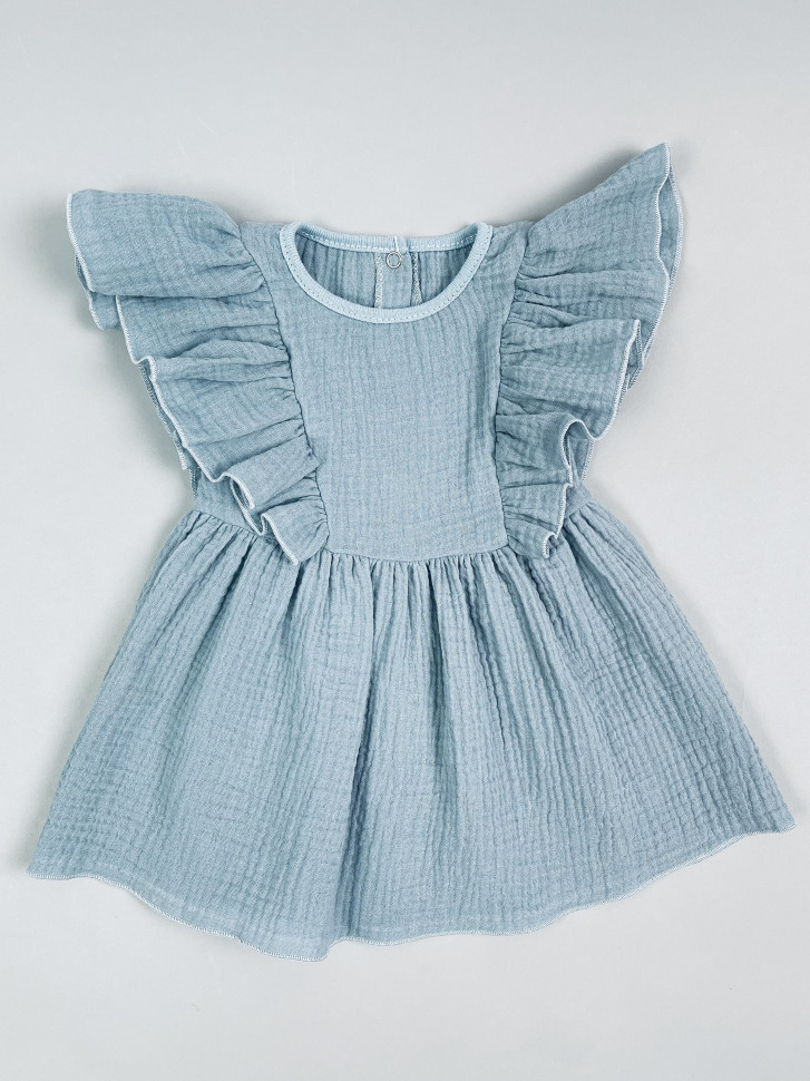 Платье детское Clariss Прованс серый голубой джинсовый 68 2804₽