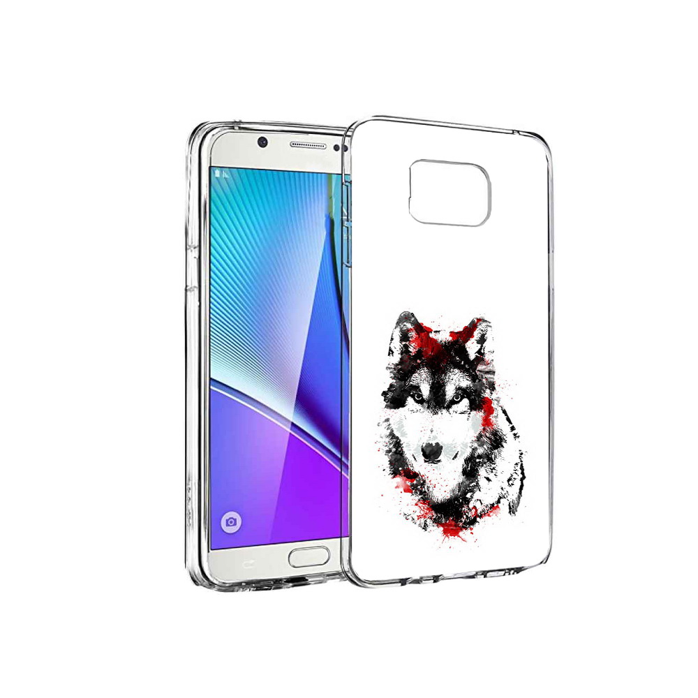 

Чехол MyPads Tocco для Samsung Galaxy Note 5 кровавый волк, Прозрачный, Tocco