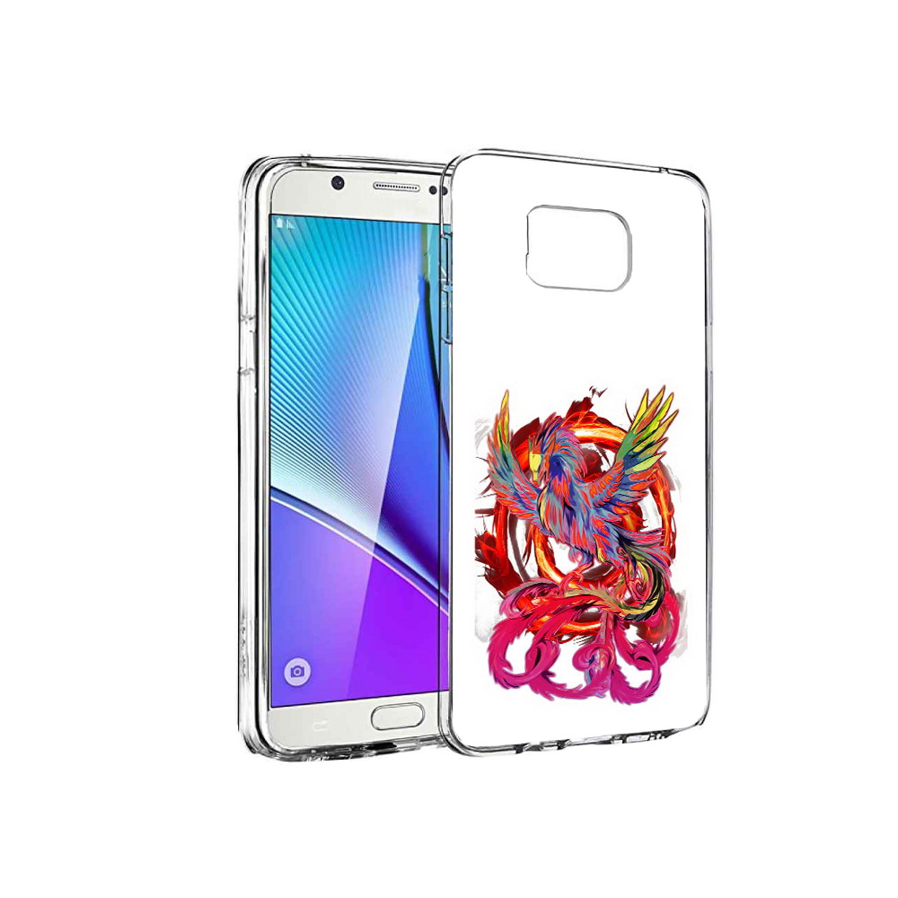 

Чехол MyPads Tocco для Samsung Galaxy Note 5 красочный феникс, Прозрачный, Tocco