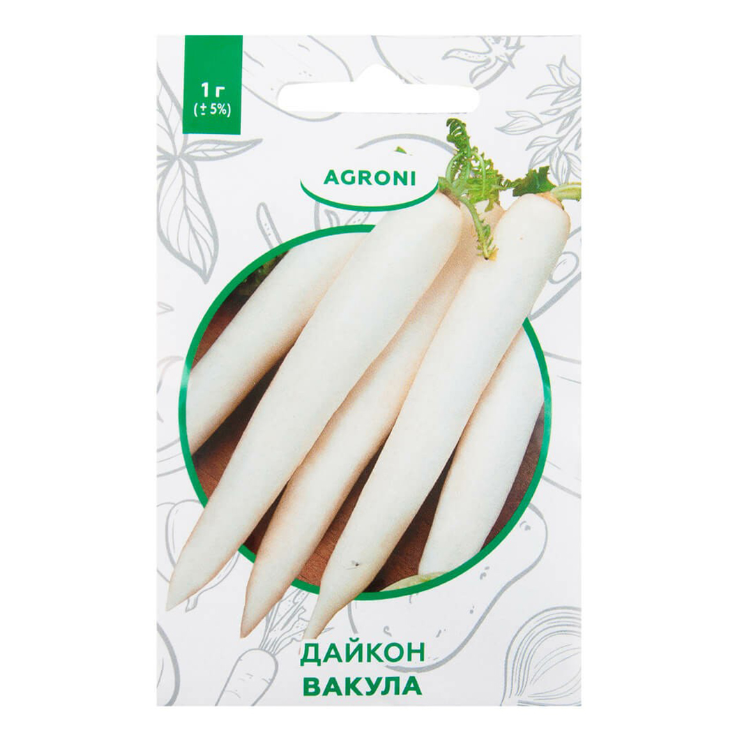 

Семена Дайкон Agroni Вакула 1 г