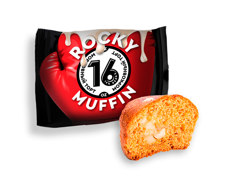 

Маффин ROCKY Muffin 8*55 г - морковный торт