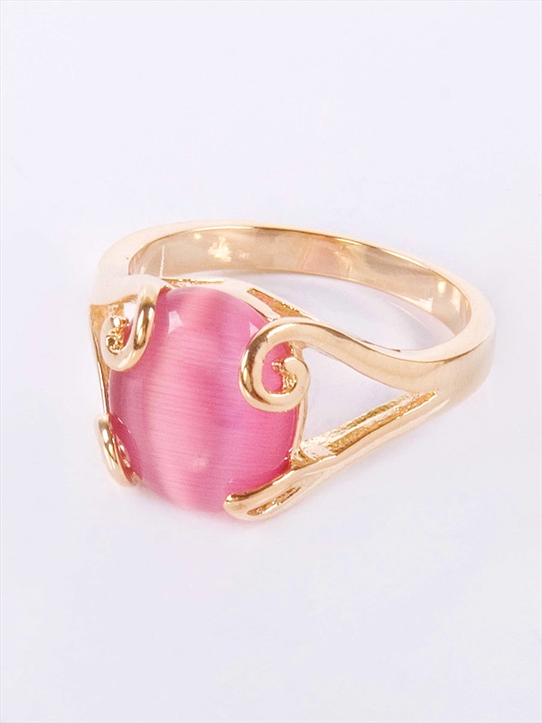 

Кольцо из бижутерного сплава р. 17 Lotus Jewelry 3037R-18CA-pink, кошачий глаз, 3037R-18CA-pink