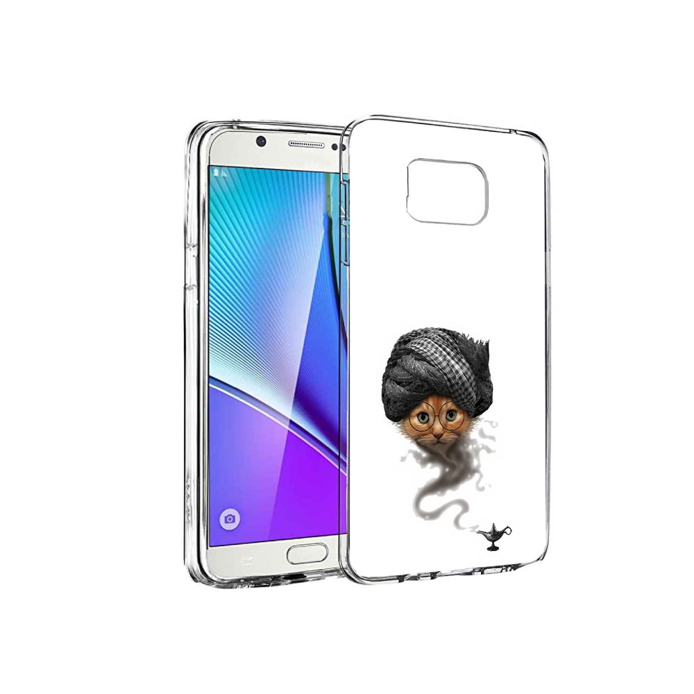

Чехол MyPads Tocco для Samsung Galaxy Note 5 кот джин, Прозрачный, Tocco