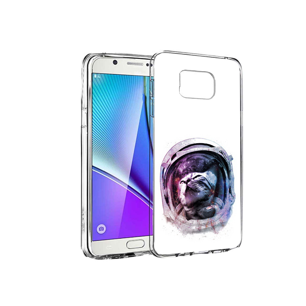 Чехол MyPads Tocco для Samsung Galaxy Note 5 кот в шлеме