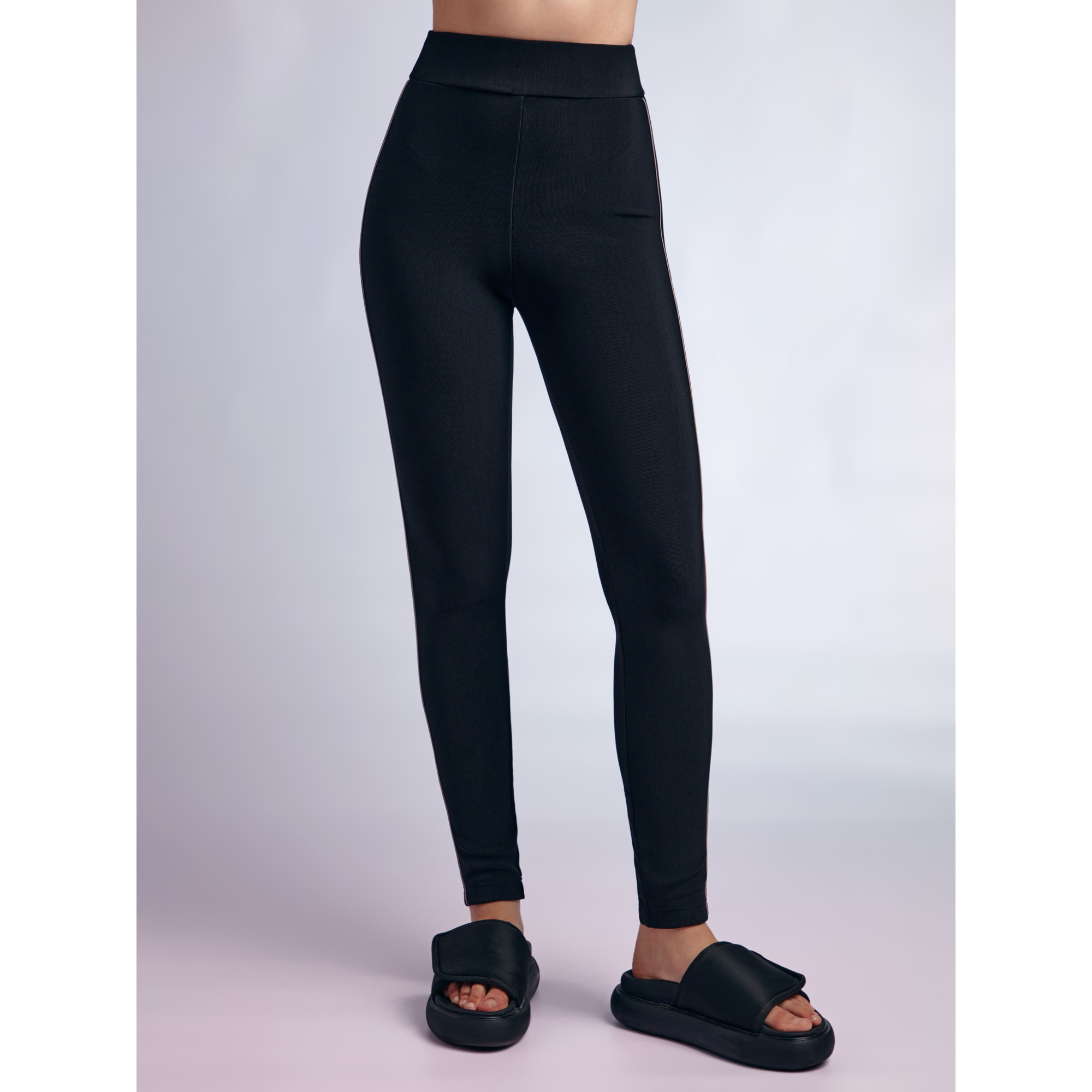 

Леггинсы женские Conte RIB SHAPE черные S/164, Черный, RIB SHAPE