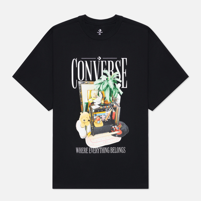 

Футболка мужская Converse 10023785001 черная M, 10023785001
