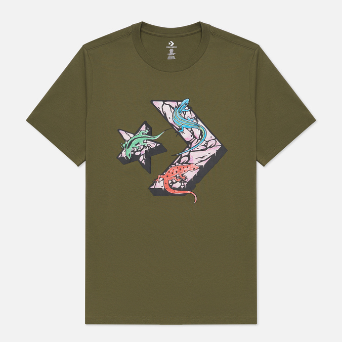 

Футболка мужская Converse 10023784306 зеленая S, 10023784306