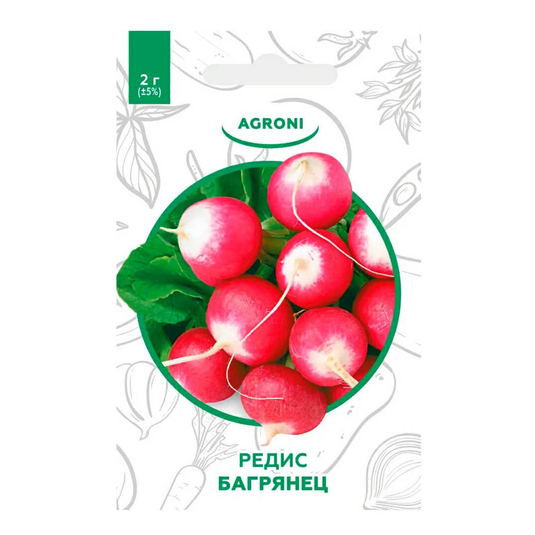 

Семена Редис Agroni XS Багрянец 2 г