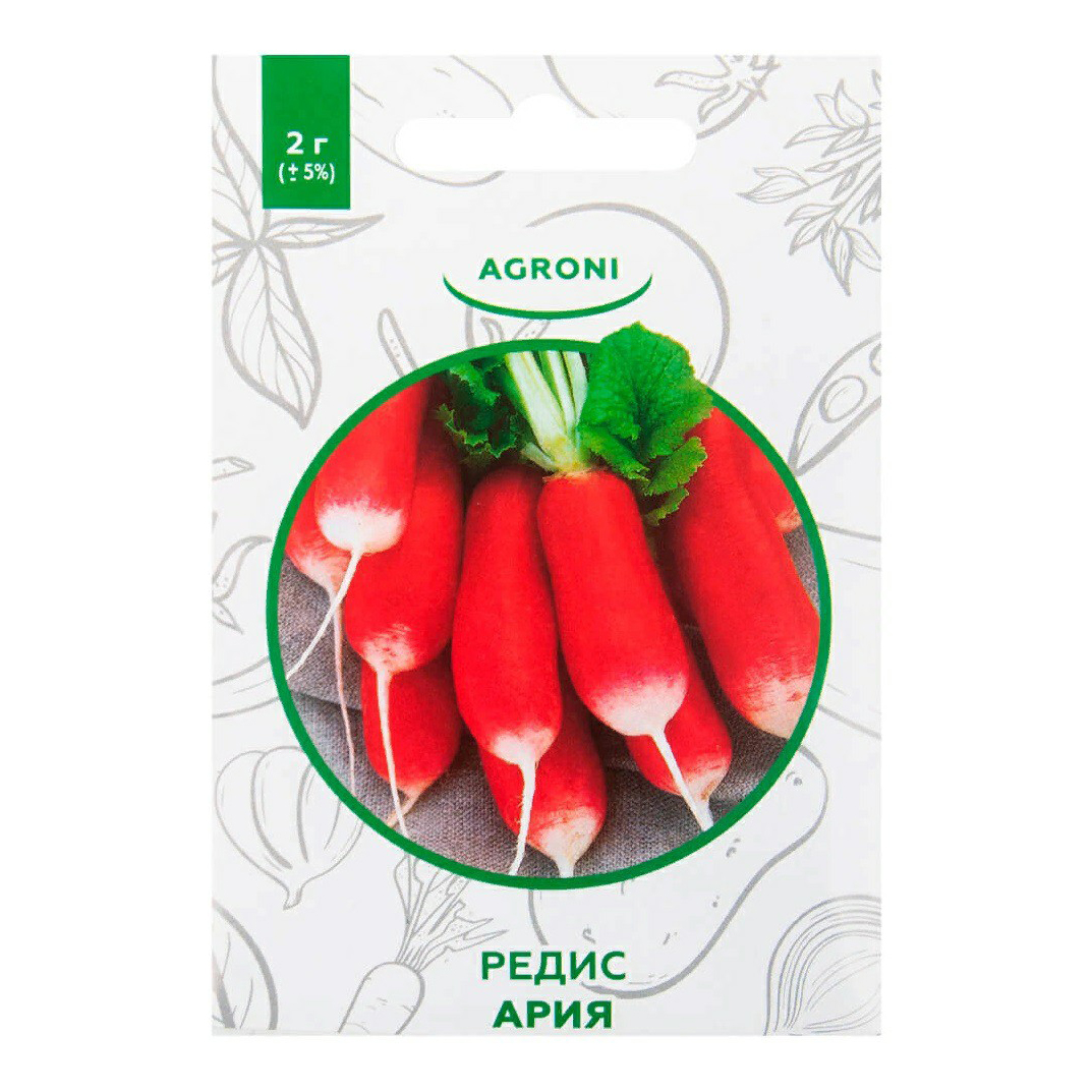 

Семена Редис Agroni XS Ария 2 г