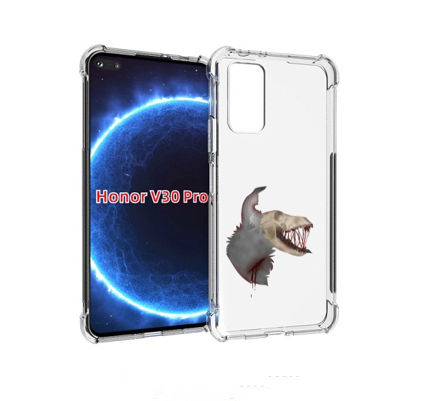 

Чехол бампер MyPads кровавый-череп для Honor V30 Pro, Прозрачный, Tocco