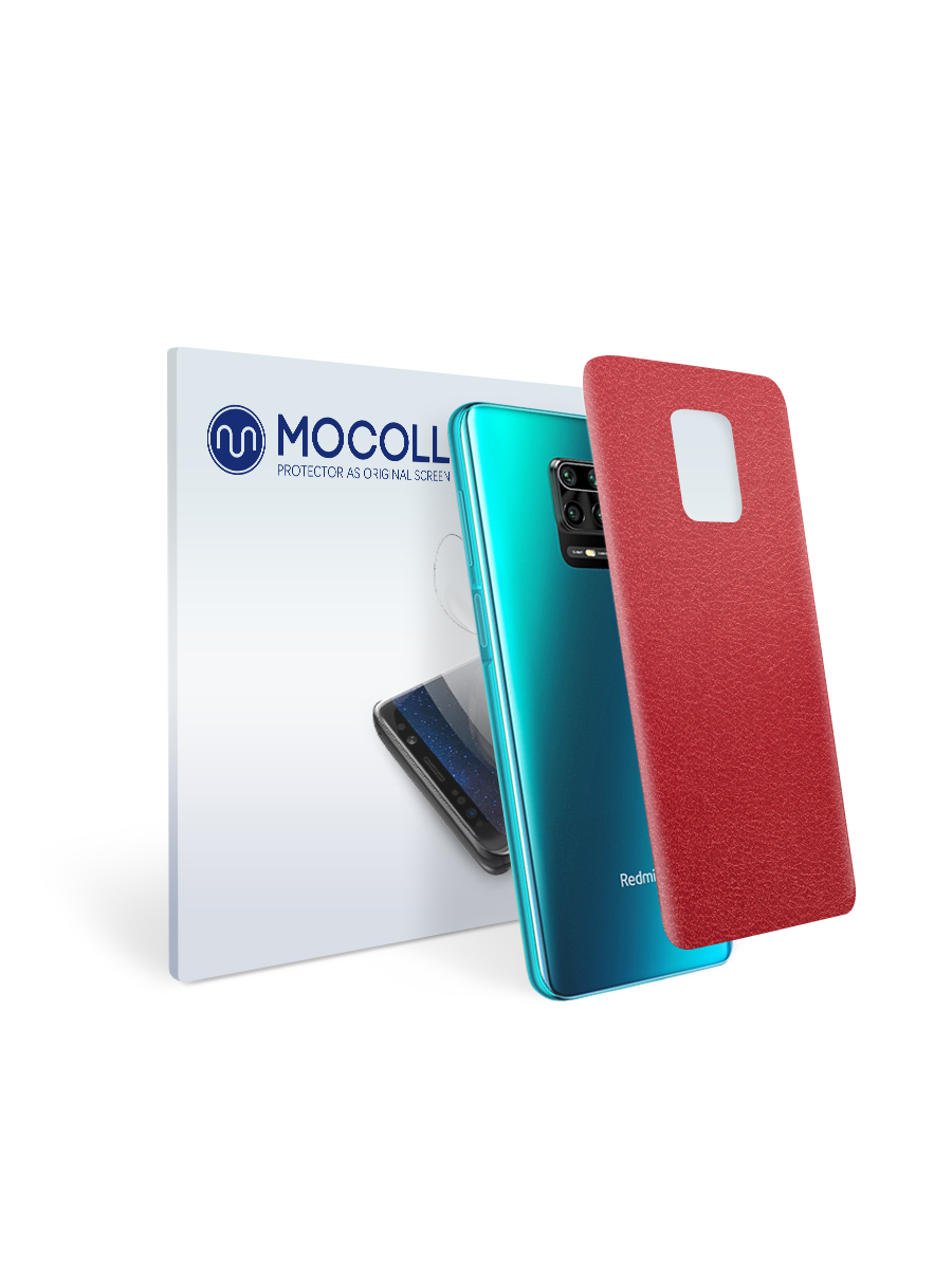

Пленка защитная MOCOLL для задней панели Xiaomi Redmi 10x Pro Карбон красный