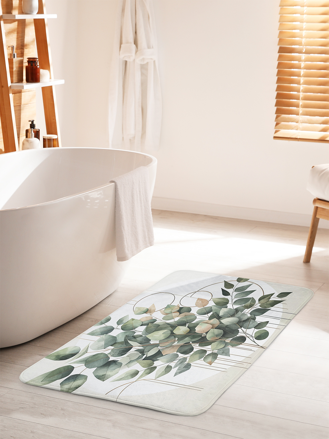 

Коврик для ванной туалета душа JoyArty "Листья в искусстве", bath_sd3108_60x100