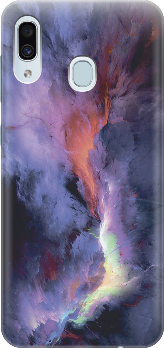 

Силиконовый чехол на Samsung Galaxy A40 с принтом "Гром и молния", Фиолетовый;черный, 7122