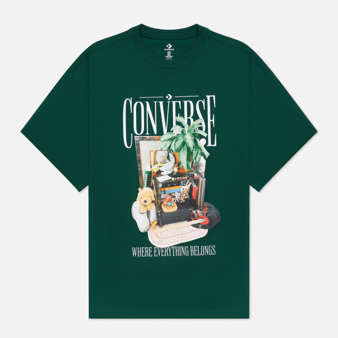 

Футболка мужская Converse 10023785333 зеленая L, 10023785333