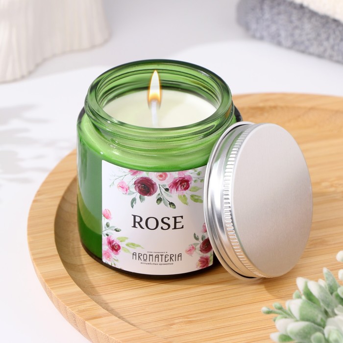 

Свеча из соевого воска в банке "Spring Flowers. Rose", 25 ч, 120 мл, роза