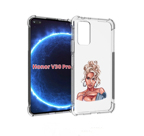 

Чехол бампер MyPads красивая-блондинка женский для Honor, Прозрачный, Tocco