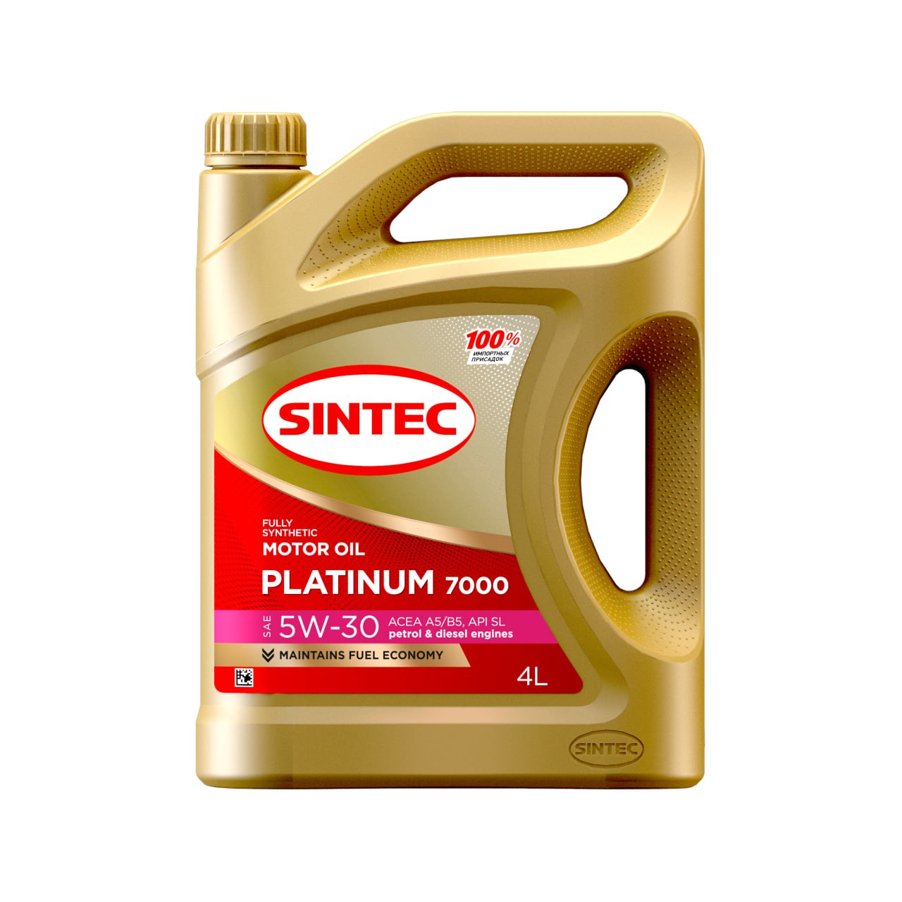 фото Моторное масло sintec platinum 7000 sae 5w-30, api sl, acea a5/b5 синтетическое 4 л