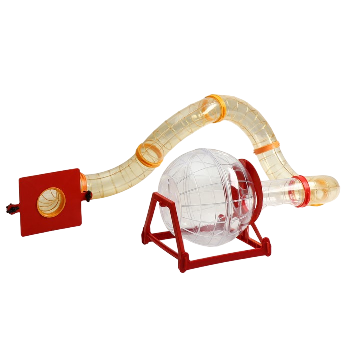 Игрушка для грызунов Лабиринт, переход и шар, 7 элементов, диаметр 6 см